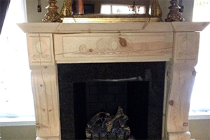Ubatuba Granite Fireplace