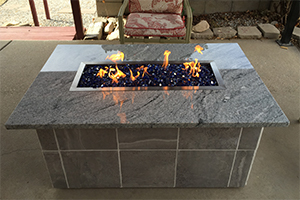 Wisconsin White Granite Fire Table