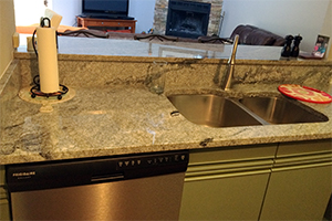 Wisconsin White Granite with Under-mount Sink