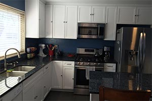 Blue Pearl Kitchen with Solid Brand Shaker Cabinets
